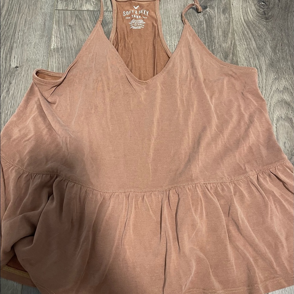 AE XS Flowy Brown Tank
